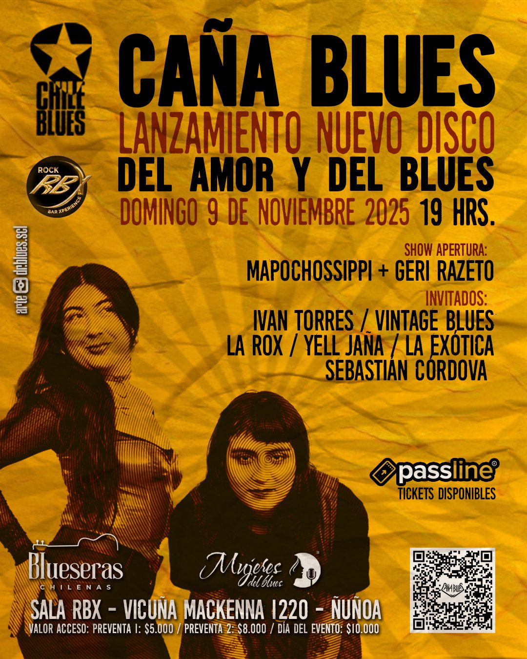 Noticias: Este 9 de noviembre Caña Blues presenta su disco colaborativo “Del Amor y Del Blues” con un gran festival en Sala RBX