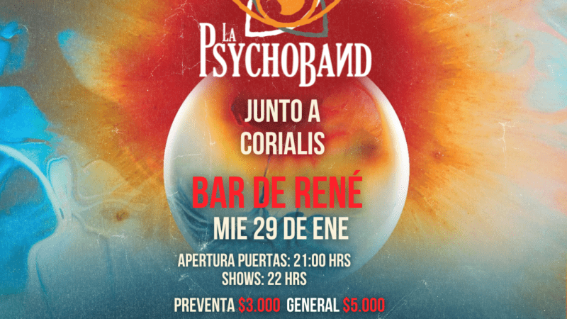 Noticias: La Psychoband anuncia concierto en Bar de René para cerrar Gira Tincoyo